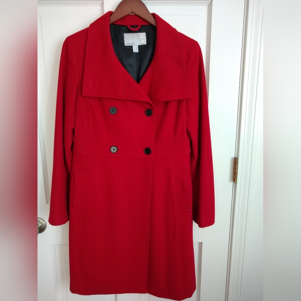 Red peacoat